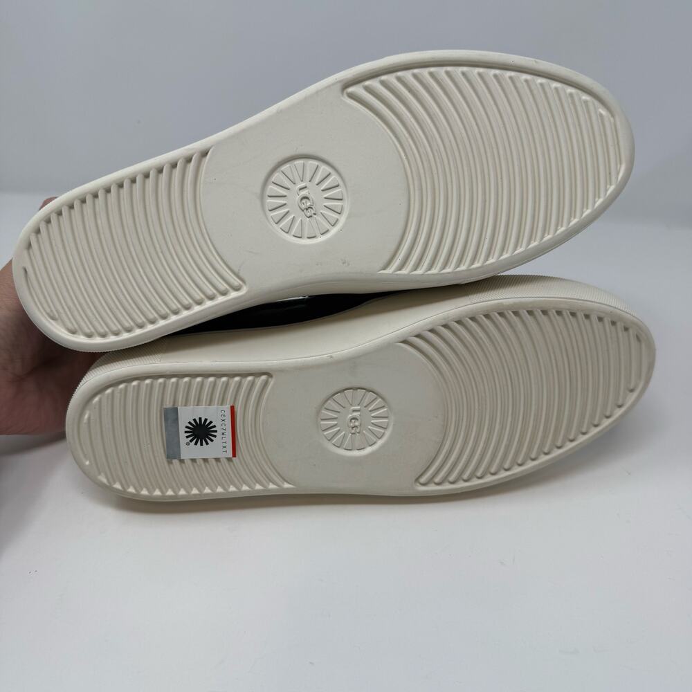 Ugg Jass Leather Slip-on Sneaker Womens 8 Black Silver Preppy Casual Shoes NWT - Picture 10 of 12